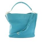 フェンディ FENDI セレリア アンナスモール ショルダーバッグ トートバッグ ハンドバッグ レザー 青 ブルー 8BT218 /YT ■OH レディース