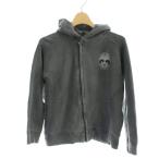 ショッピングスカル ヒステリックミニ Hysteric MINI ジップアップパーカー 140 グレー スカル ドクロ /AP キッズ