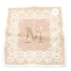 未使用品 フェイラー FEILER ハンカチ ハンドタオル ロゴ コットン ベージュ 白 ホワイト /AN37 レディース