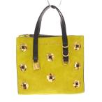 ショッピングJACOBS マークジェイコブス MARC JACOBS グラインド ミニ トートバッグ ハンドバッグ スエード イエロー /YM レディース