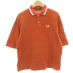  Fred Perry FRED PERRY рубашка-поло cut and sewn короткий рукав Logo вышивка M orange F1781 /HN мужской 