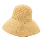 ヘレンカミンスキー HELEN KAMINSKI ラフィアハット ストローハット 帽子 編み込み ワンカラー リボン ベージュ /BB レディース