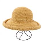 ヘレンカミンスキー HELEN KAMINSKI ラフィアハット ストローハット 帽子 編み込み ワンカラー リボン ベージュ /BB レディース