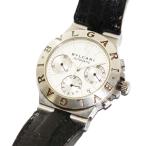 ブルガリ BVLGARI ディアゴノ クロノグラフ クオーツ 腕時計 黒 シルバーカラー CH35S ジャンク品 /KH ■OH メンズ