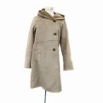  Urban Research дверь zURBAN RESEARCH DOORS искусственный мутон пальто длинный длина с капюшоном .One чай цвет Brown женский 
