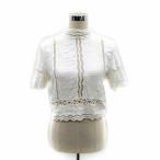 ショッピングzara ザラ ZARA ブラウス カットソー 半袖 レース S 白 ホワイト /SY27 レディース