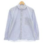 ショッピングギャルソン コムデギャルソンシャツ COMME des GARCONS SHIRT シャツ 丸襟 長袖 ストライプ柄 XS サックスブルー 紺 ネイビー FZ-B219 /YT メンズ
