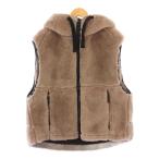 カオス CHAOS GENTLEMAN LADY 24AW ウールボアフード ベスト アウター ジップアップ F 茶 ブラウン /BB レディース