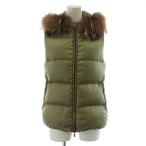 ショッピングduvetica デュベティカ DUVETICA ダウンベスト ファー ナイロン アウター 38 カーキ /AN53 レディース