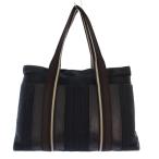 エルメス HERMES トロカホリゾンタルMM トートバッグ ハンドバッグ キャンバス 黒 ブラック /BB ■OH レディース