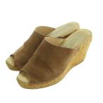 カルザノール Calzanor ミュール ウェッジソール 38 23.5-24.0cm モカブラウン /MI レディース