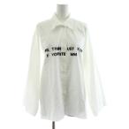 ショッピング白 ホワイト エムエムシックス メゾンマルジェラ MM6 Maison Margiela シャツ ブラウス 長袖 ロゴ プリント 44 白 ホワイト S52DL0016 S40469