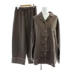  Peach John PEACH JOHN салон одежда пижама рубашка брюки выставить 1 Brown ska LAP воротник вышивка 25SPPJ-NS200T /AP