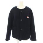 ダントン DANTON カラーレスジャケット COLLARLESS JACKET アウター ロゴパッチ 36 紺 ネイビー DT-A0013 /YT レディース