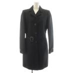 ショッピングMIUMIU ミュウミュウ miumiu ステンカラーコート ロング丈 ベルト付き アウター 38 黒 ブラック /AN26 レディース