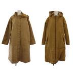  Hiroko винт HIROKO BIS двусторонний стеганое полотно жесткий жесткий -ti- пальто длинный Zip выше с хлопком 15AB Brown женский 