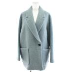 フレームワーク Framework 23AW モヘヤシャギーテーラードコート ミドル丈 アウター 36 水色 ライトブルー 23020220737040