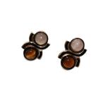 ショッピングchloe クロエ CHLOE ピアス ストーン 白 茶 /KH レディース