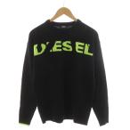 未使用品 ディーゼル DIESEL ニット セーター 長袖 ロゴ 14 黒 ブラック /AN24 キッズ