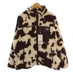 ショッピングlee 未使用品 リー LEE ボアジャケット ジップアップ ハイネック 牛柄 L 白 茶 LT3170-268 /BM メンズ