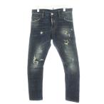 ショッピングディースクエアード ディースクエアード DSQUARED2 16SS SEXY TWIST JEAN デニムパンツ ジーンズ ジーパン Gパン ダメージ加工 42 青