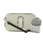 マークジェイコブス MARC JACOBS スナップショット ショルダーバッグ レザー グレー 白 ホワイト 黒 ブラック /AN22 レディース