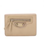 バレンシアガ BALENCIAGA エッジシティミニウォレット 三つ折り財布 レザー ベージュ 470059 /KH ■OH レディース