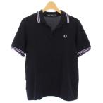 ショッピングフレッドペリー フレッドペリー FRED PERRY THE FRED PERRY SHIRT ポロシャツ 半袖 UK10 黒 紫 G3600/X49 /TK レディース
