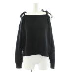 ショッピングPRADA プラダ PRADA ニット カットソー 長袖 サイドリボン 黒 ブラック /AN13 レディース