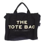 マークジェイコブス MARC JACOBS ザ トートバッグ ハンドバッグ キャンバス ロゴ プリント バイカラー 黒 ブラック 白 ホワイト /BB