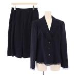  Leilian выставить tailored jacket внешний одиночный общий подкладка flair юбка колено длина гонки шелк шерсть .13 темно-синий 