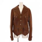 ショッピングレザージャケット マックスマーラ MAX MARA レザージャケット ライダースジャケット I42 茶 /BM レディース