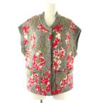 ショッピングzara ザラ ZARA ニット 総柄 ベスト M グレー /HK レディース