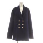 ショッピングzara ザラ ZARA ジャケット ウール XL 紺 ネイビー ダブルブレスト ゴールドカラーボタン 金色ボタン /AU レディース