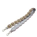 フェンディ FENDI ストラップユー ショルダーストラップ スタッズ レザー グレー 黄 イエロー /AN9 ■OH レディース