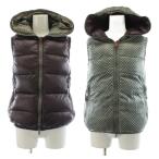 ショッピングデュベティカ デュベティカ DUVETICA Febe-erre ダウンベスト ジップアップ リバーシブル ナイロン アウター 40 グレー 紫 パープル D.1565.00-1035R