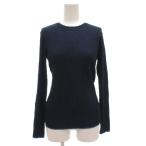 ショッピング紺 デプレ DES PRES トゥモローランド ウーステッドウールシルクリブ クルーネックプルオーバー ニット カットソー 長袖 S 紺 ネイビー