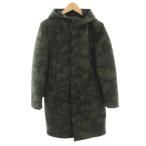 ハイドロゲン HYDROGEN クオーレ ディ パンノ cuore di panno ウールコート フード 迷彩柄 カモフラ柄 ミリタリー柄 44 カーキ メンズ