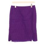 ショッピングイヴサンローラン イヴサンローラン YVES SAINT LAURENT スカート ひざ丈 タイト 総柄 紫 291032 /KH レディース