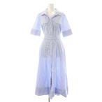 ショッピングzara 未使用品 ザラ ZARA シャツ ワンピース ロング ストライプ柄 S ブルー ホワイト /DF レディース