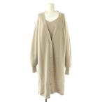 verumeiyupa- Iena VERMEIL par iena ансамбль выставить длинный кардиган вязаный свитер розовый серый /AQ #OS