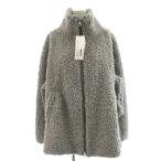 未使用品 スリードッツ three dots プードルボア ケープ Poodle boa cape ポンチョ アウター S グレー PB0005Y /AN44 レディース