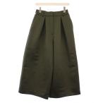 ショッピングガウチョパンツ へイヴ HEVE 24SS サテンガウチョパンツ ワイドパンツ 38 カーキ HE10-0016-4S-2 /KH レディース