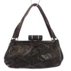 ショッピングMIUMIU ミュウミュウ miumiu アーカイブ ショルダーバッグ ハンドバッグ がま口 ダークブラウン /TK ■OH レディース