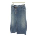 ダイアグラム グレースコンチネンタル Diagram GRACE CONTINENTAL ラップスカート ロング デニム 38 インディゴ ボタンフライ