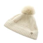ショッピングヘレンカミンスキー ヘレンカミンスキー HELEN KAMINSKI ニット帽 ビーニー ニットキャップ 帽子 ポンポン カシミヤ ベージュ /AN8 レディース