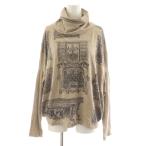 ヴィヴィアンウエストウッドレッドレーベル Vivienne Westwood RED LABEL ニット カットソー 長袖 タートルネック 柄 2 ベージュ