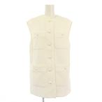 未使用品 アナイ ANAYI インレーツイード4ポケットジレ ベスト パールボタン 36 白 102217-10-280-01-360 /KH レディース