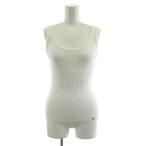 シャネル CHANEL ココマーク ニット カットソー ノースリーブ リブ 38 白 ホワイト P30434K00399 /AN39 レディース