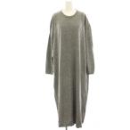 ショッピングzara ザラ ZARA ニットワンピース マキシ ロング 長袖 ウール混 M グレー /HN レディース